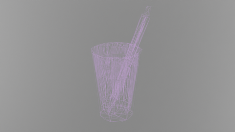 Cup LOD wireframe