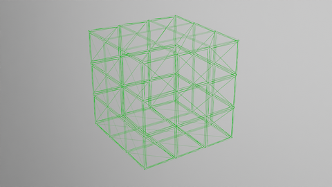Rubik's cube wireframe