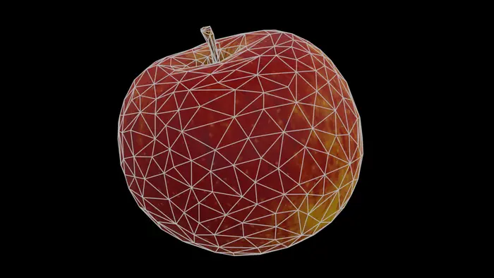 Low poly apple