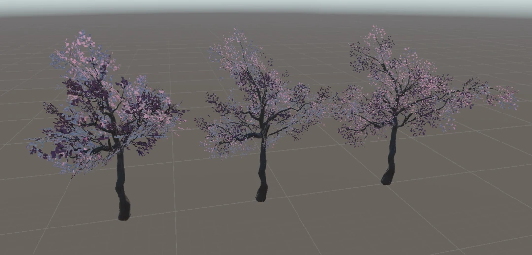 Comparasion of vegetation asset with different texture resolutions