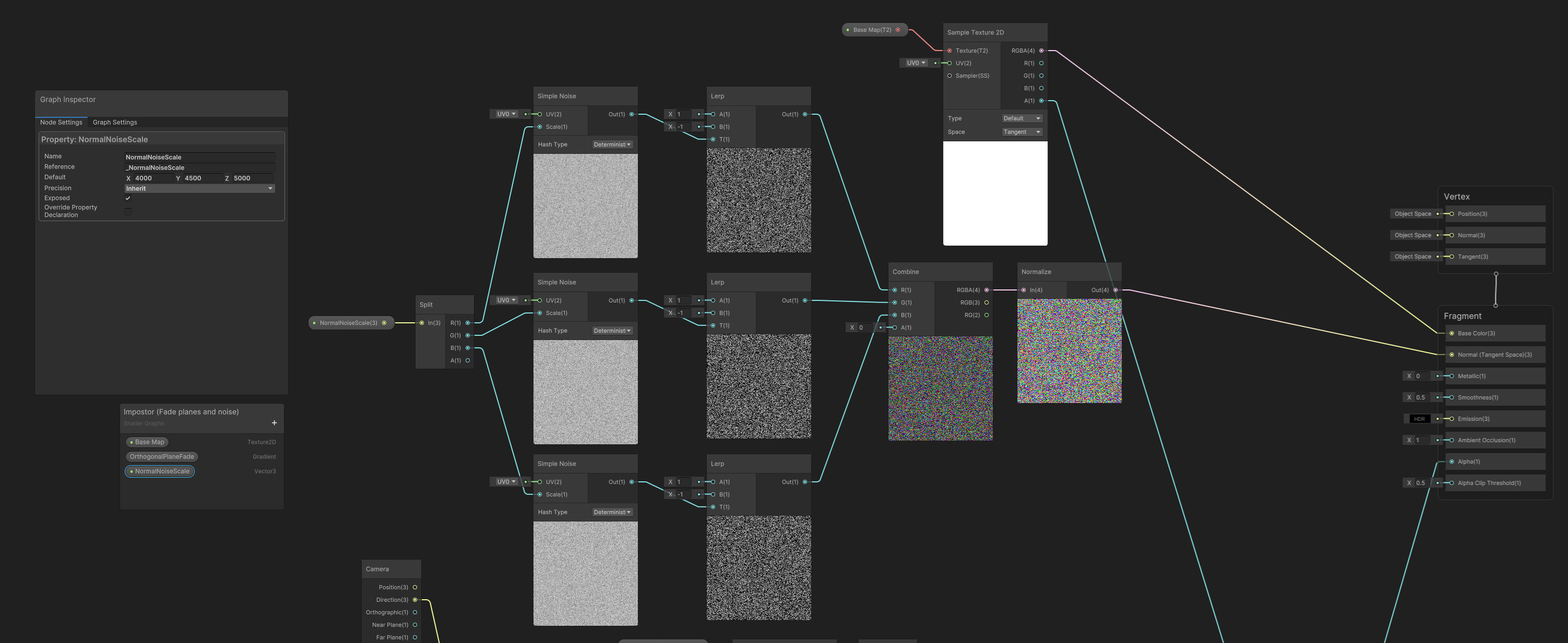 Noise going into normal in shader graph