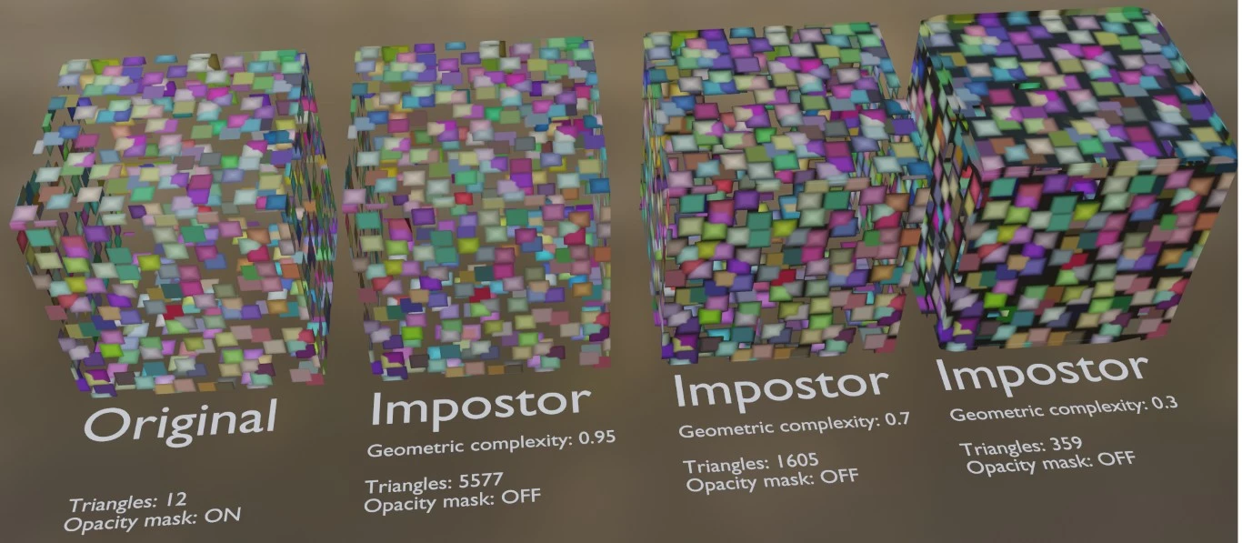 All impostors rendered without alpha masking 
