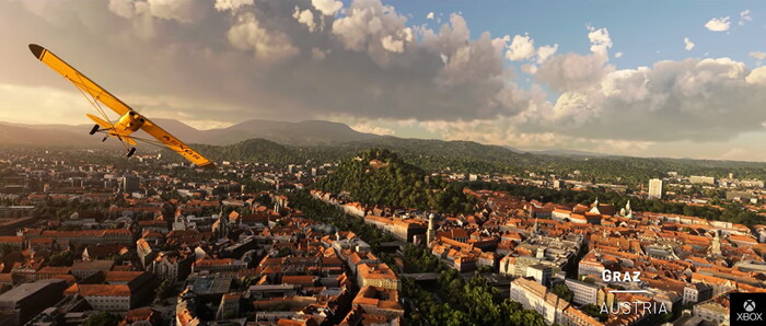 Flying over Graz