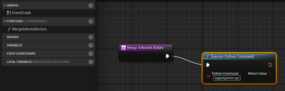 Merge Selected actor function