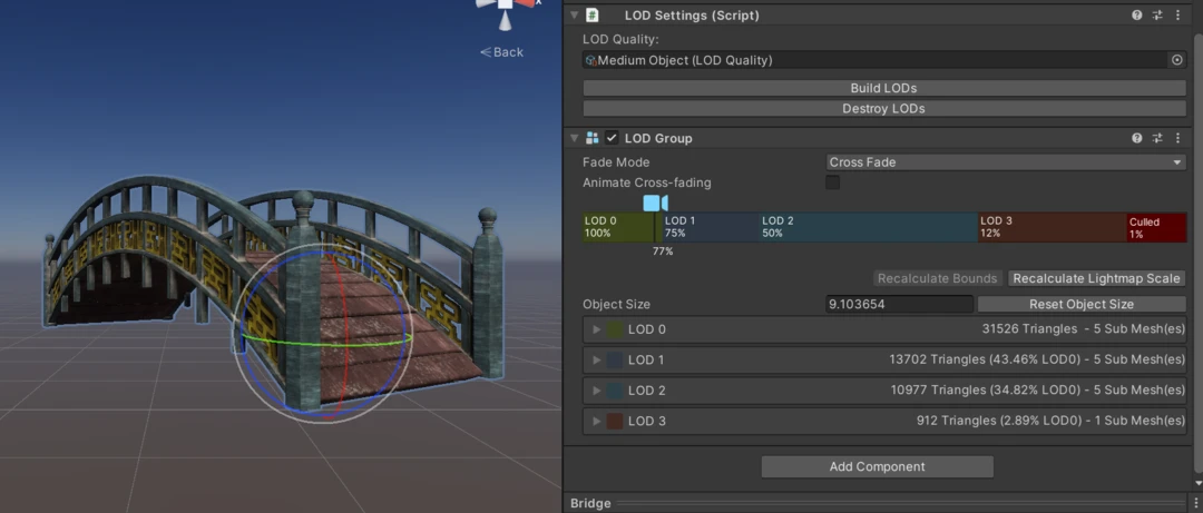 Unity prefab with LODGroup