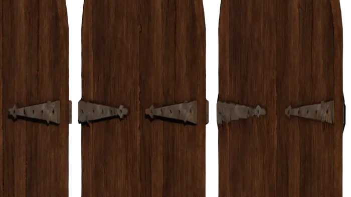 Zoomed in picture of doors.